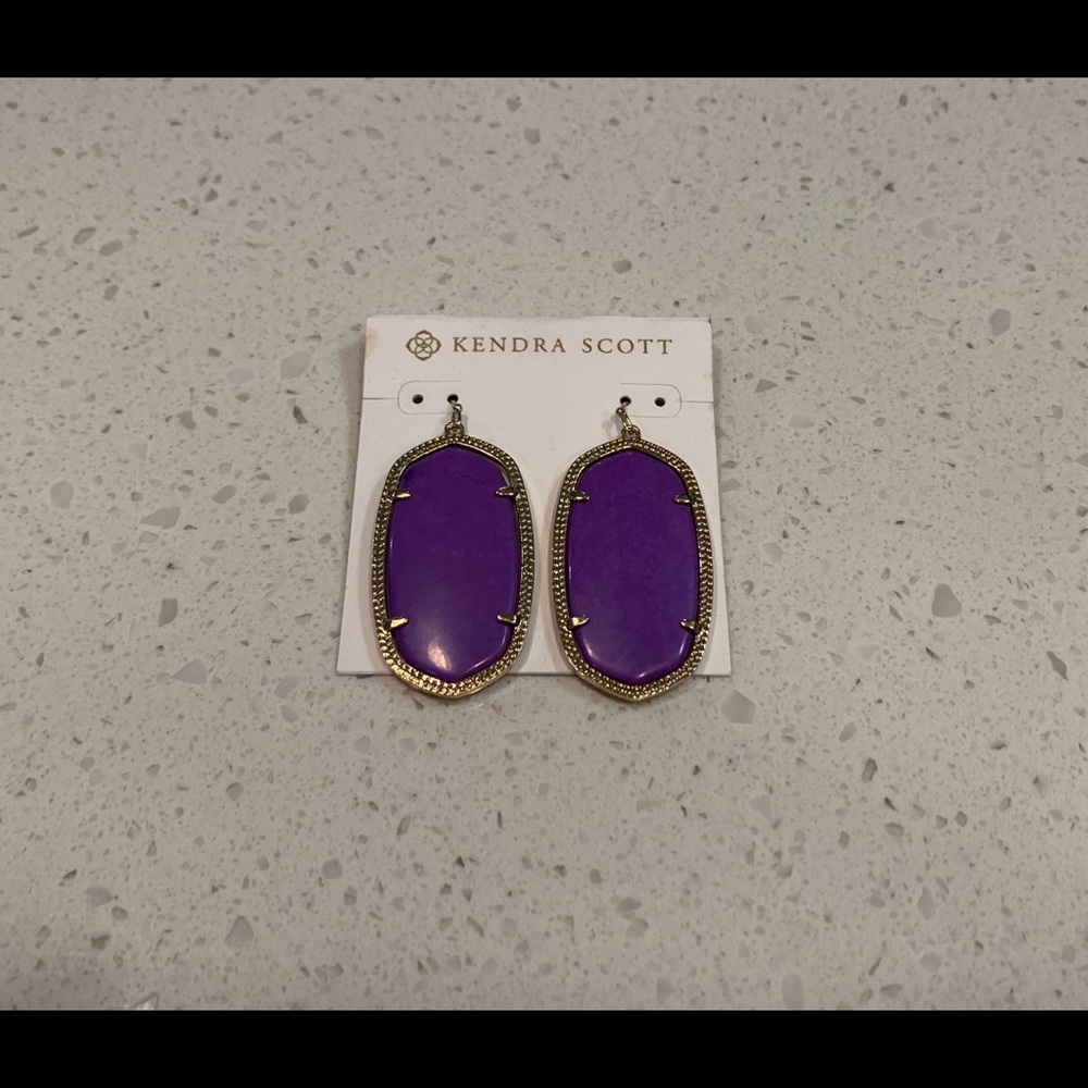 Kendra Scott Danielle earrings in purple jade